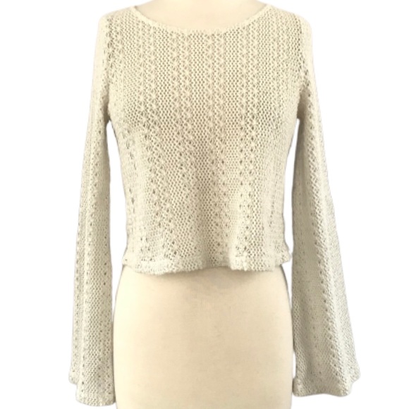 Free People Sweaters - Free People Beach Button Back Cream Knit Sweater